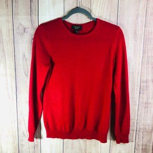 Charter Club Luxury 100% Cashmere Crew Neck Long Sleeve Pullover Sweater Small